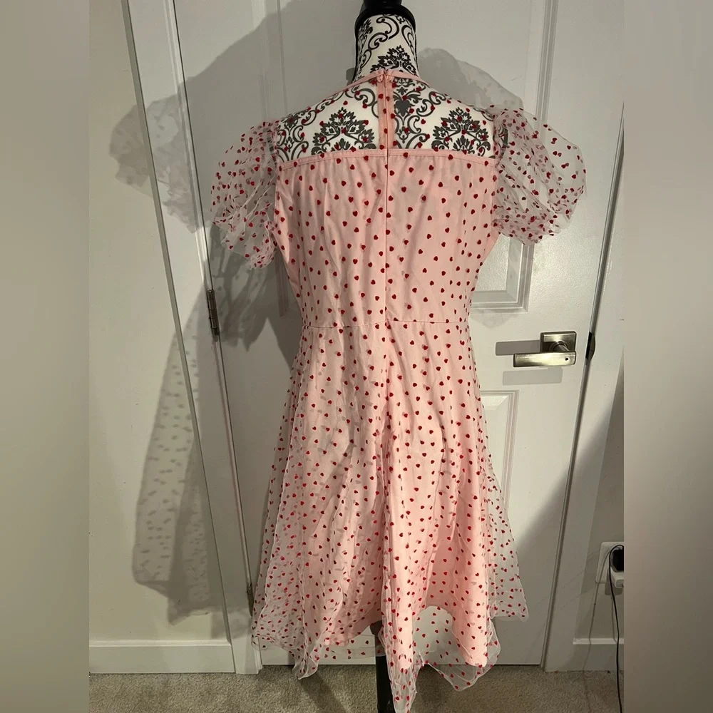 Pink Heart Midi Dress - Picture 2 of 5